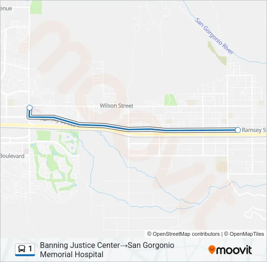 1 Bus Line Map