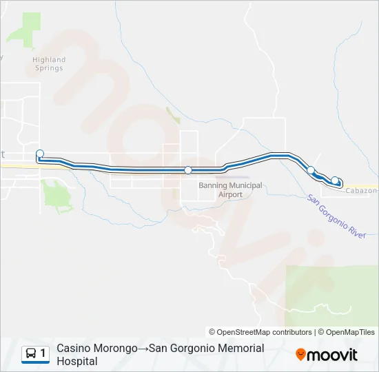 1 Bus Line Map