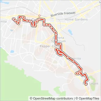 RED Bus Line Map