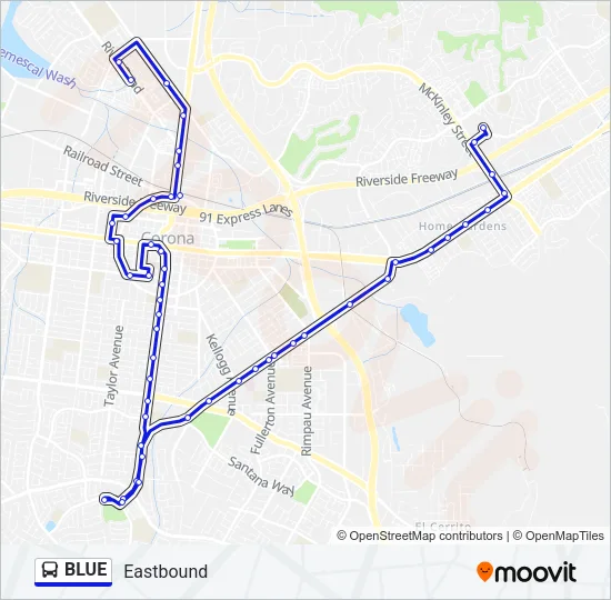 BLUE Bus Line Map