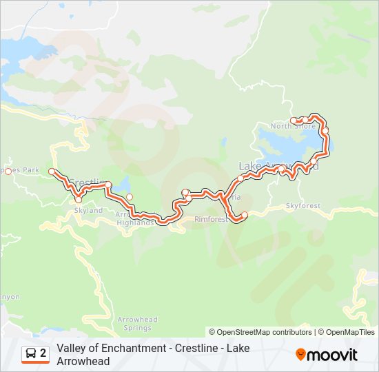 2 Bus Line Map