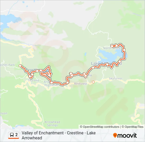 2 Bus Line Map