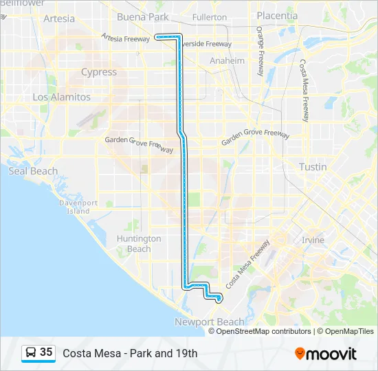 35 Bus Line Map