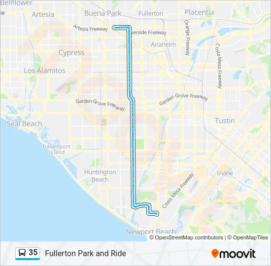 35 Bus Line Map