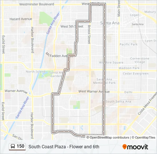 150 Bus Line Map