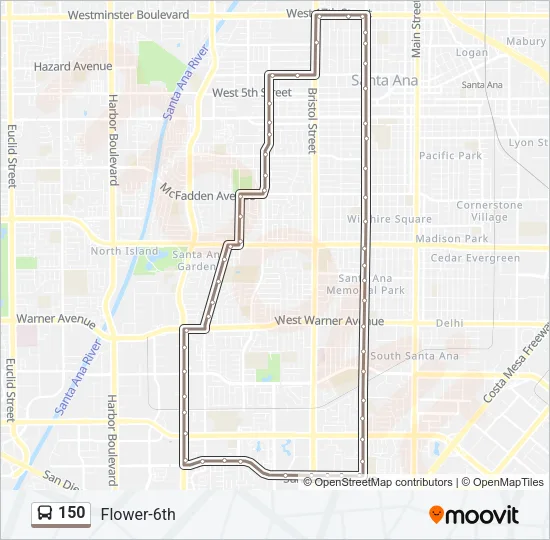 150 Bus Line Map
