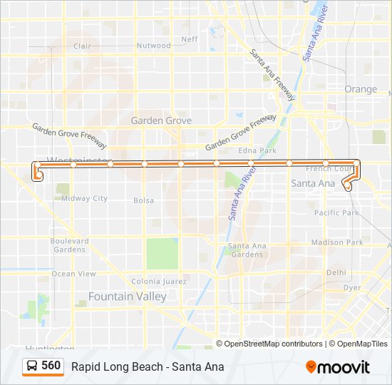 560 bus Line Map