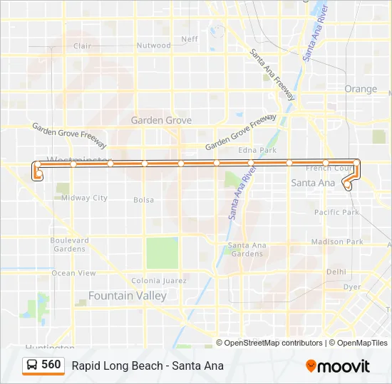 560 Bus Line Map