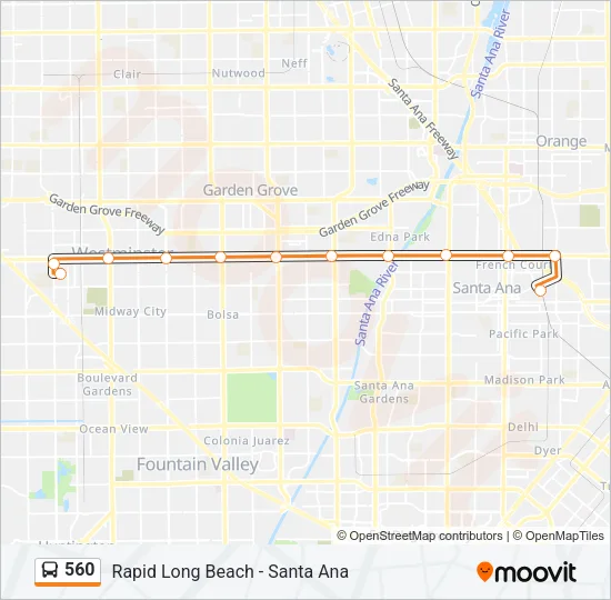 560 Bus Line Map