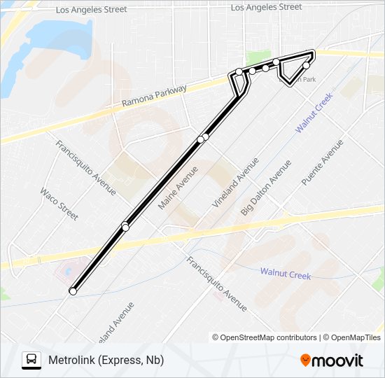 EXPRESS LINE bus Line Map