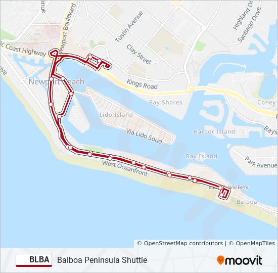 BLBA bus Line Map