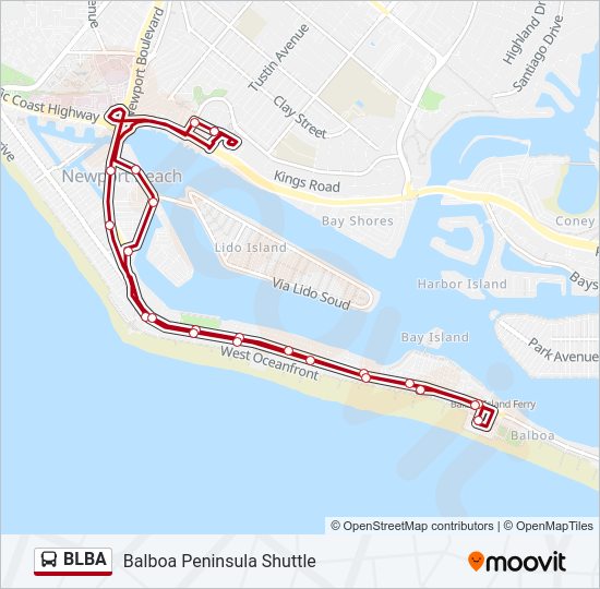 BLBA Bus Line Map