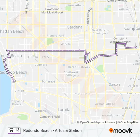 13 Bus Line Map