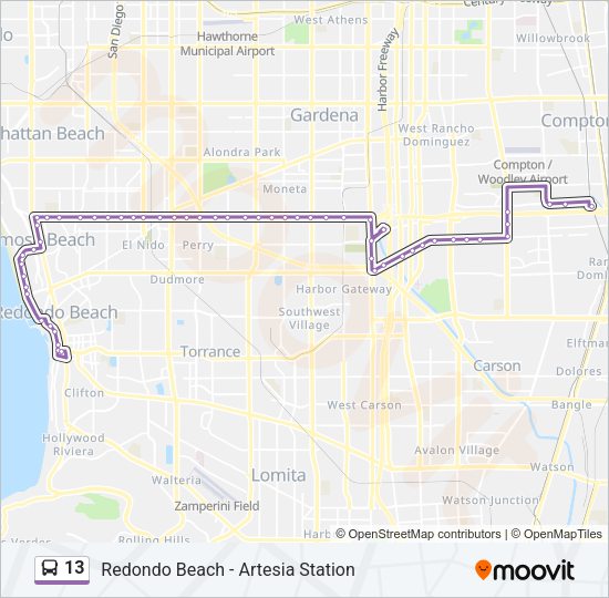 13 Bus Line Map