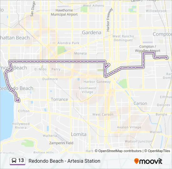 13 Bus Line Map