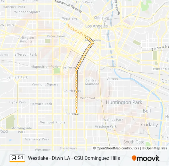 51 Bus Line Map