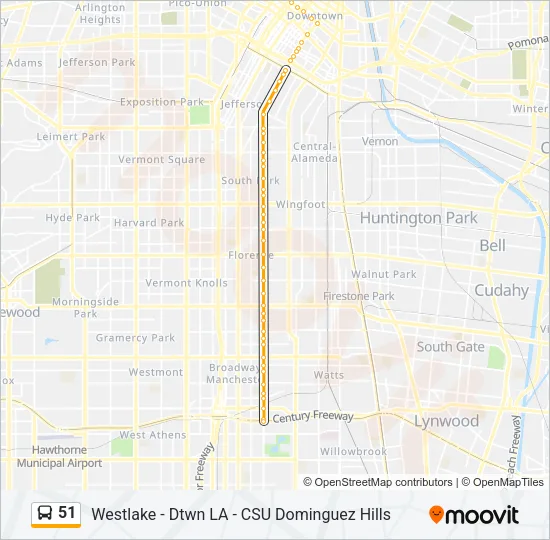 51 Bus Line Map