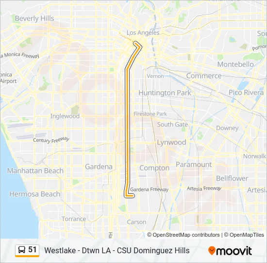 51 Bus Line Map