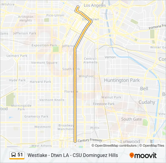 51 Bus Line Map