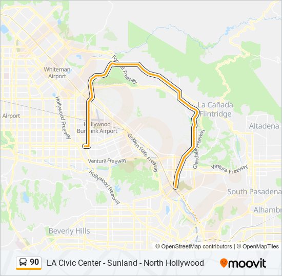 90 bus Line Map