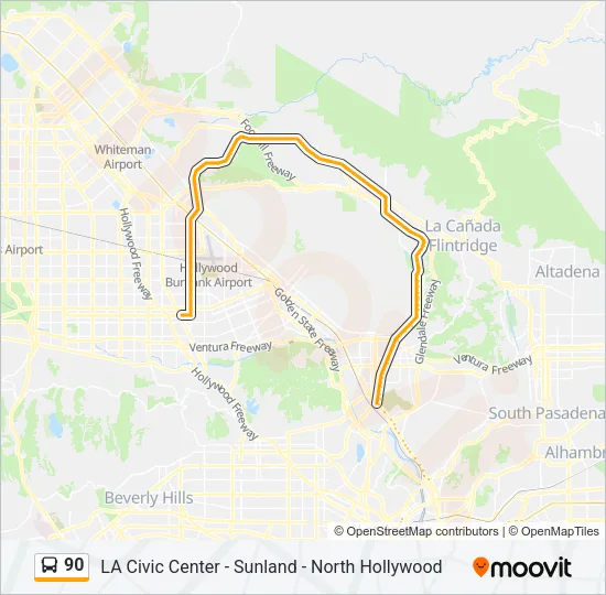90 Bus Line Map