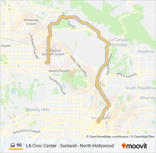90 Bus Line Map