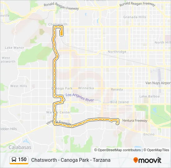 150 Bus Line Map