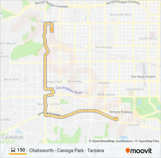 150 Bus Line Map