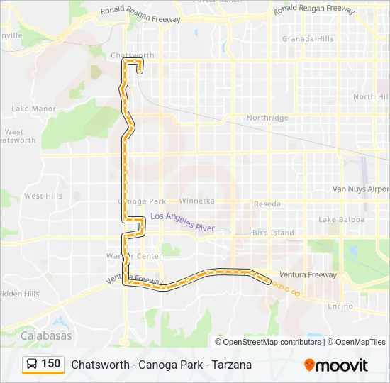150 Bus Line Map