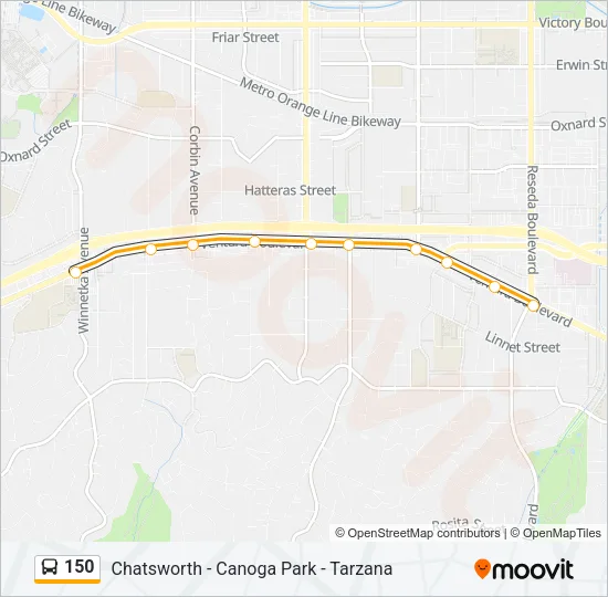 150 Bus Line Map