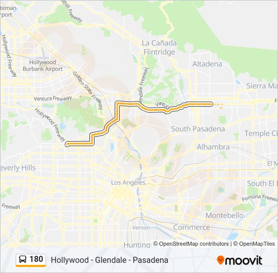 180 bus Line Map