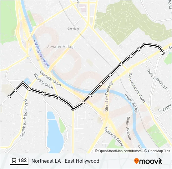 182 Bus Line Map