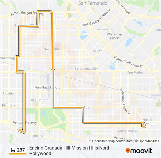 237 bus Line Map