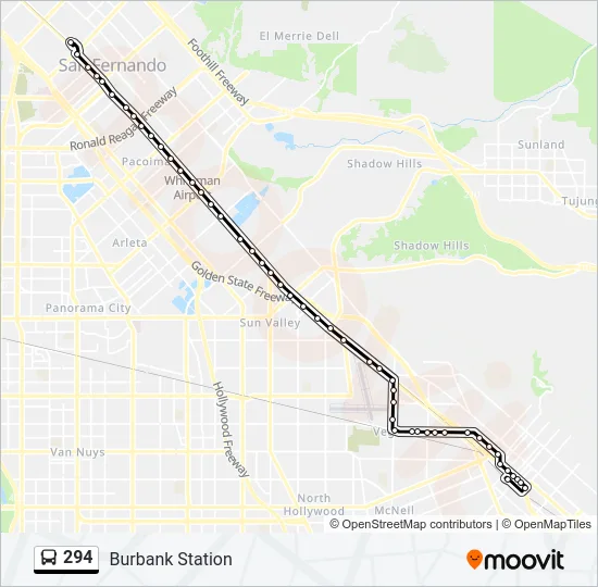 294 Bus Line Map