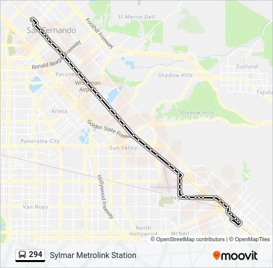 294 Bus Line Map