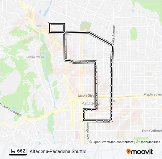 662 Bus Line Map