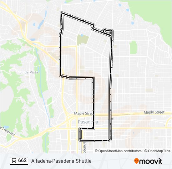 Mapa de 662 de autobús