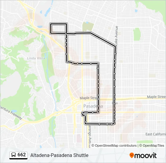 662 Bus Line Map