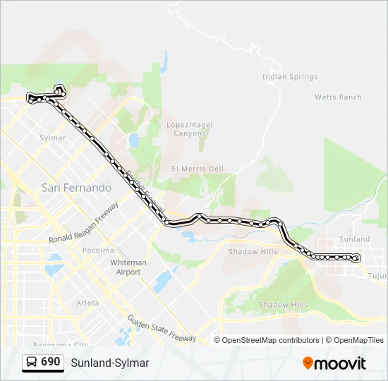 690 Bus Line Map