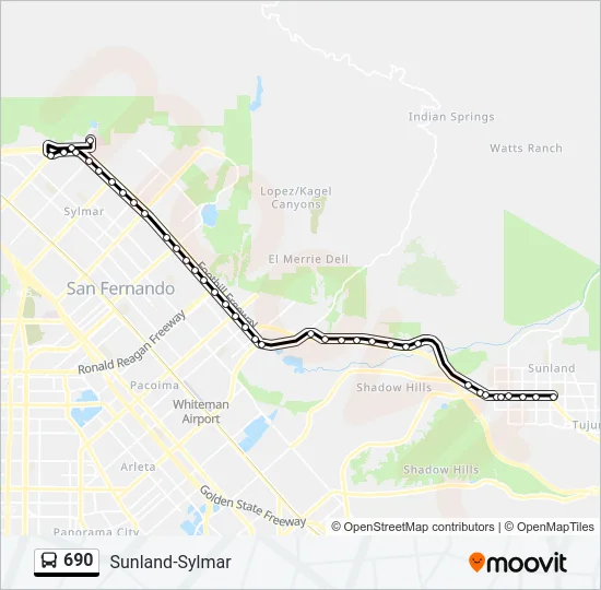 690 Bus Line Map