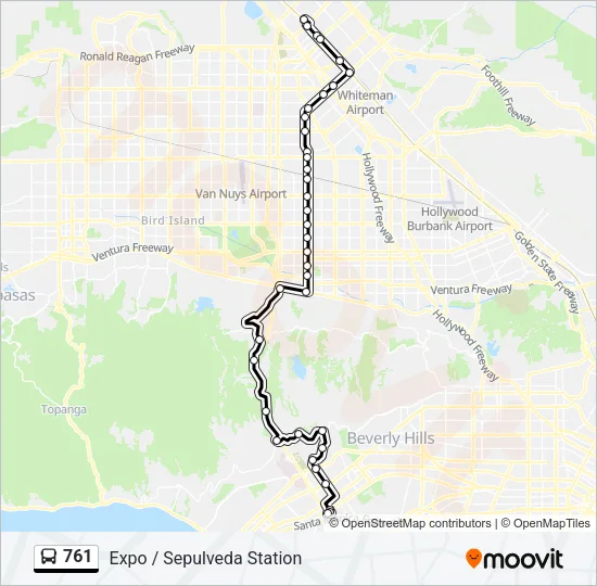 761 Bus Line Map