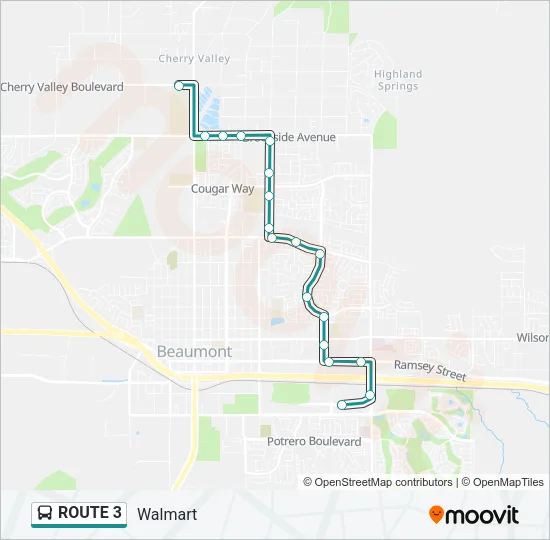 ROUTE 3 Bus Line Map