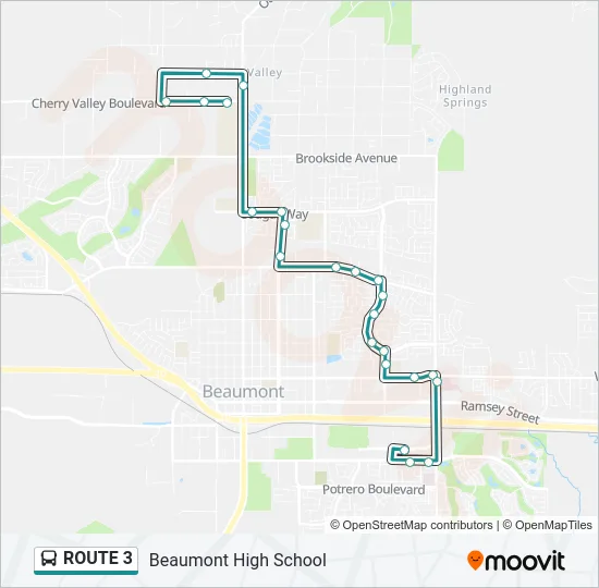 ROUTE 3 Bus Line Map