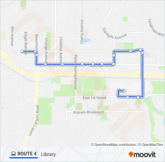 ROUTE 4 Bus Line Map