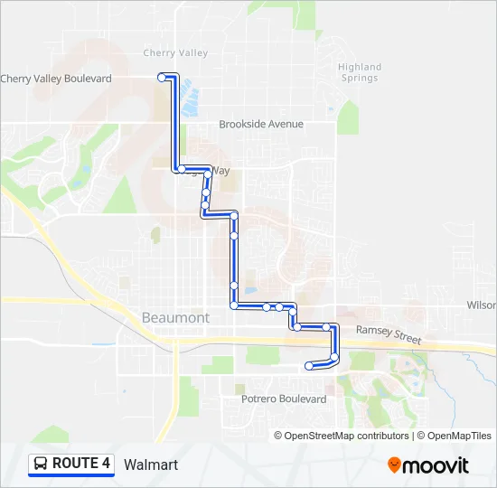 ROUTE 4 Bus Line Map