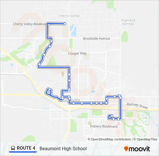 ROUTE 4 Bus Line Map