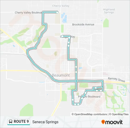 ROUTE 9 Bus Line Map