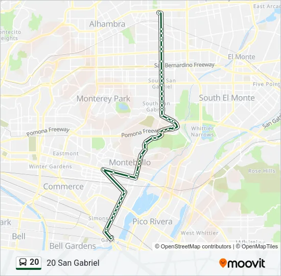 20 Bus Line Map