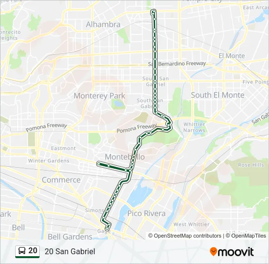 20 Bus Line Map