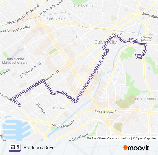 5 Bus Line Map